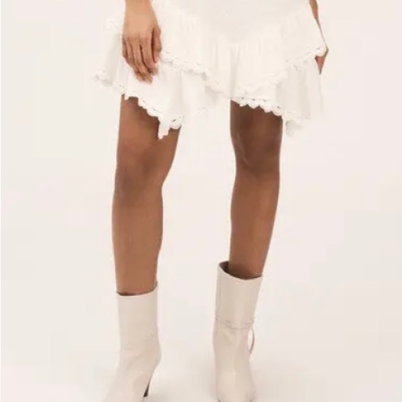 DEREK LAM 10 CROSBY
🧩Jay Ruffle Hem T-Shirt Dress Soft - White, M - Picture 2 of 11